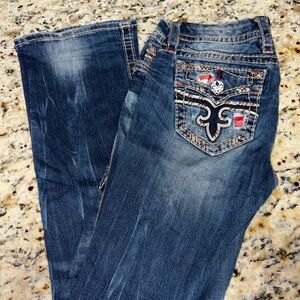 Stylish Blue Embellished Women Jeans